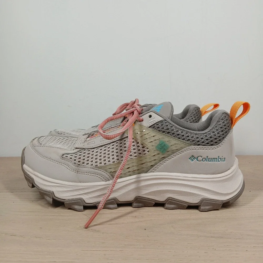 Columbia Hiking Shoes Womens 8 Gray Mesh Techlite+ Trail Sneakers Low Top